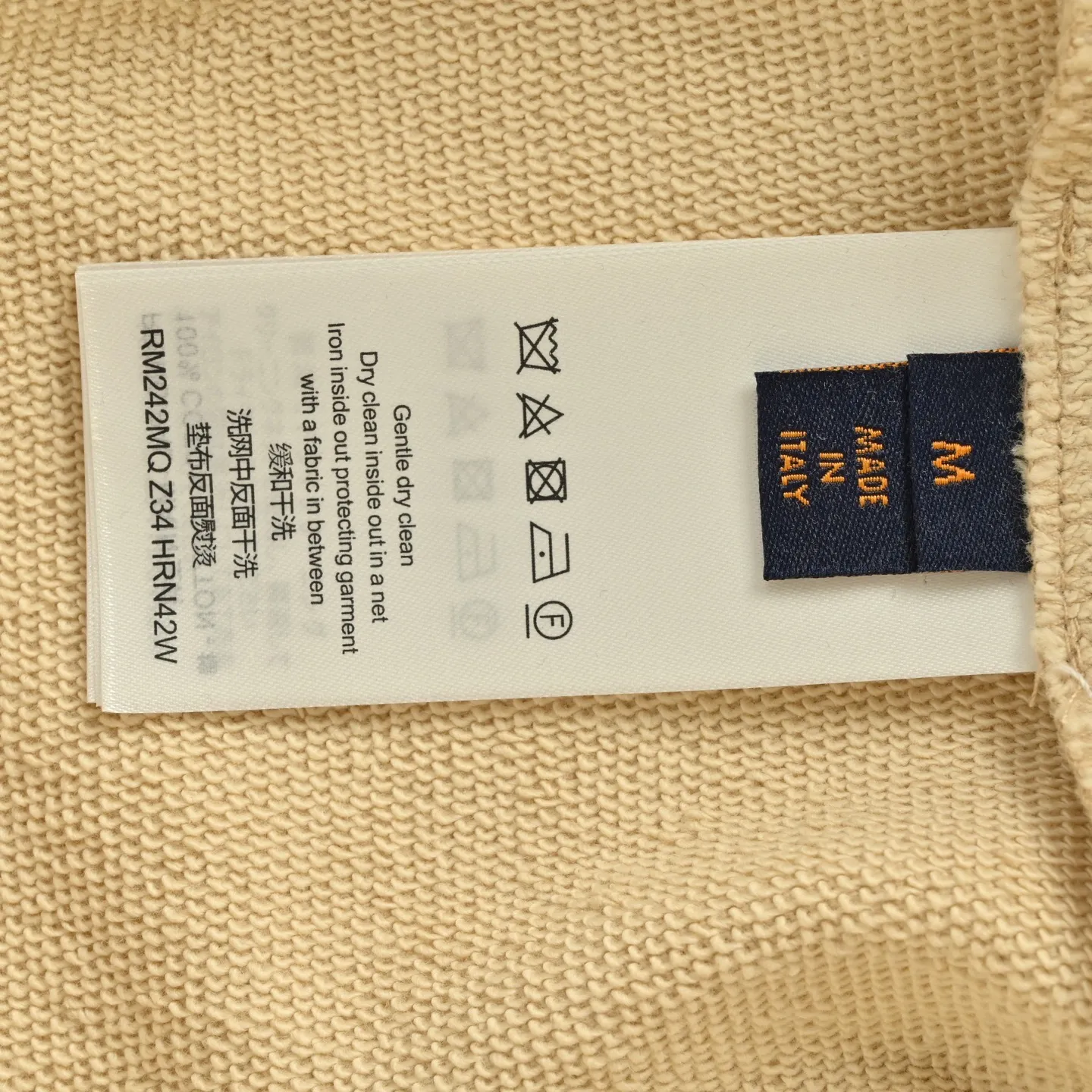 Louis Vuitton/Louis Vuitton 25Fw letter embroidered white lapel half-zip sweatshirt